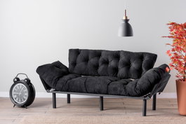 Atelier Del Sofa Nitta Triple - Sofá cama de 3 plazas Negro